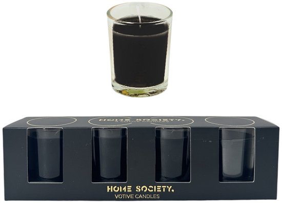 Home society : votive candle - zwart