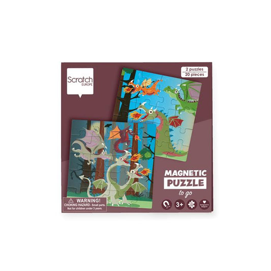 Scratch europe : magnetische puzzel to go - draken