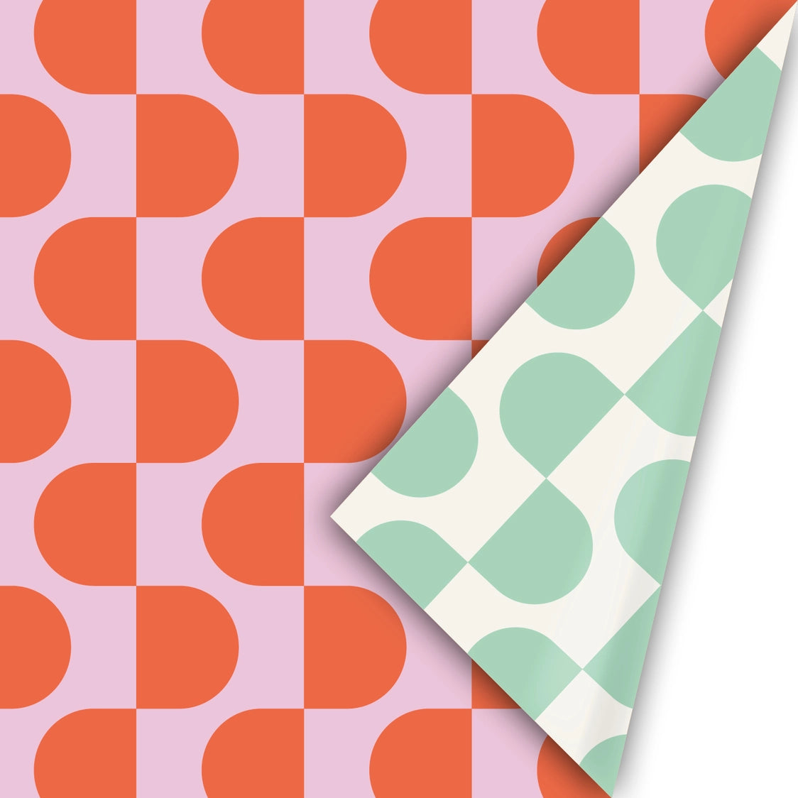Collective warehouse : dubbelzijdig inpakpapier : chunky curves