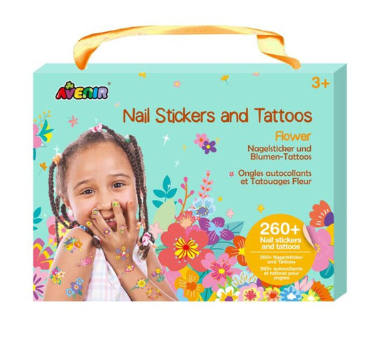Avenir : nail stickers & tattoos - bloemen