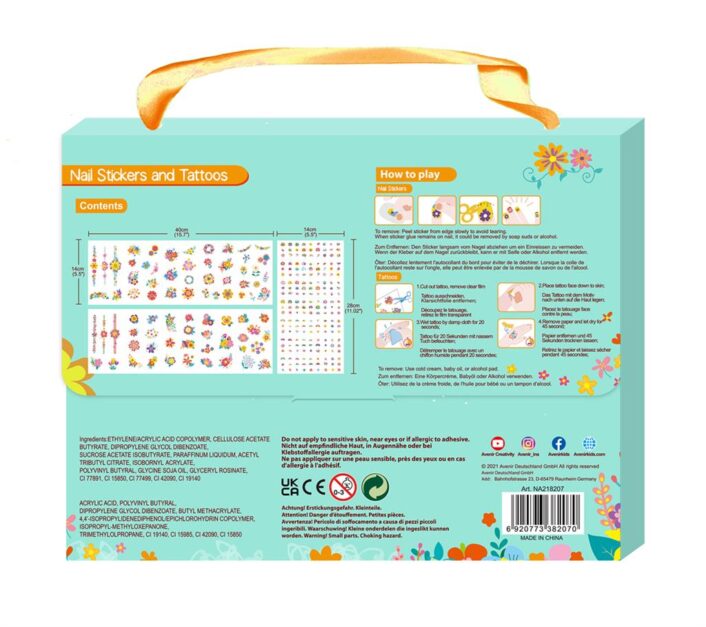 Avenir : nail stickers & tattoos - bloemen