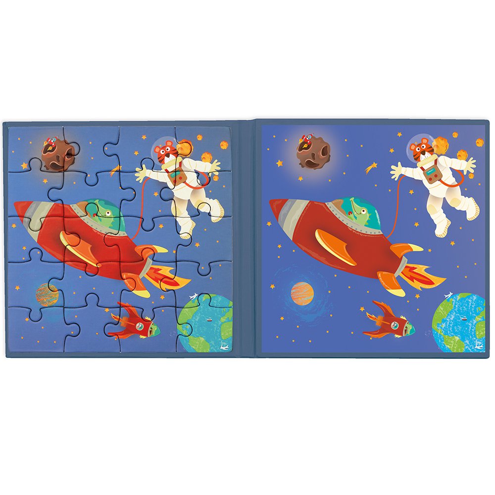 Schratch europe : magnetische puzzel to go - ruimte