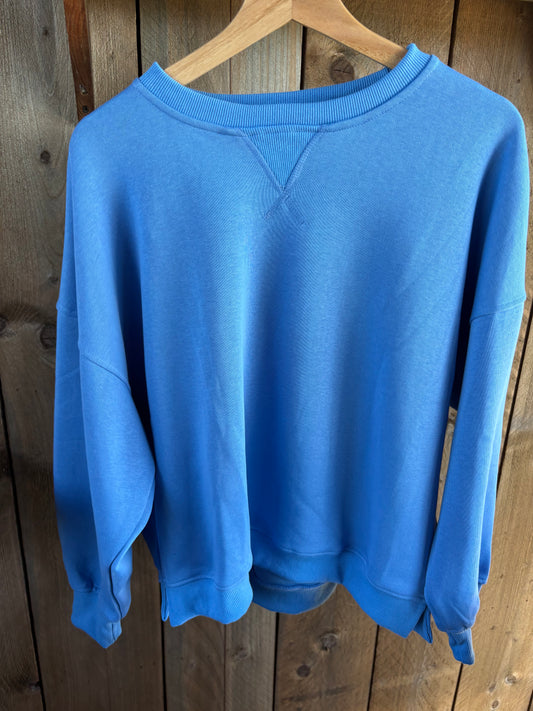 Sweater daisy : lange mouwen - hemelsblauw