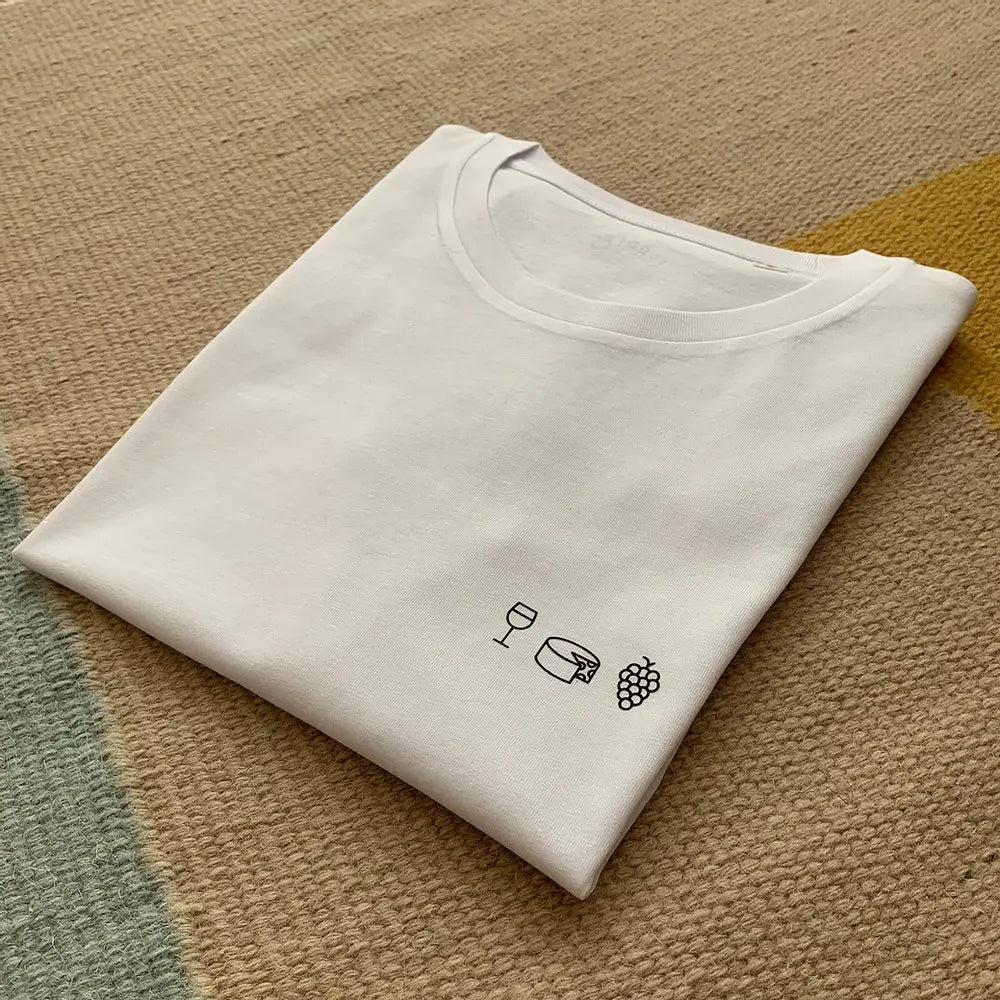 Charles : unisex t-shirt - kaas, wijn, druiven