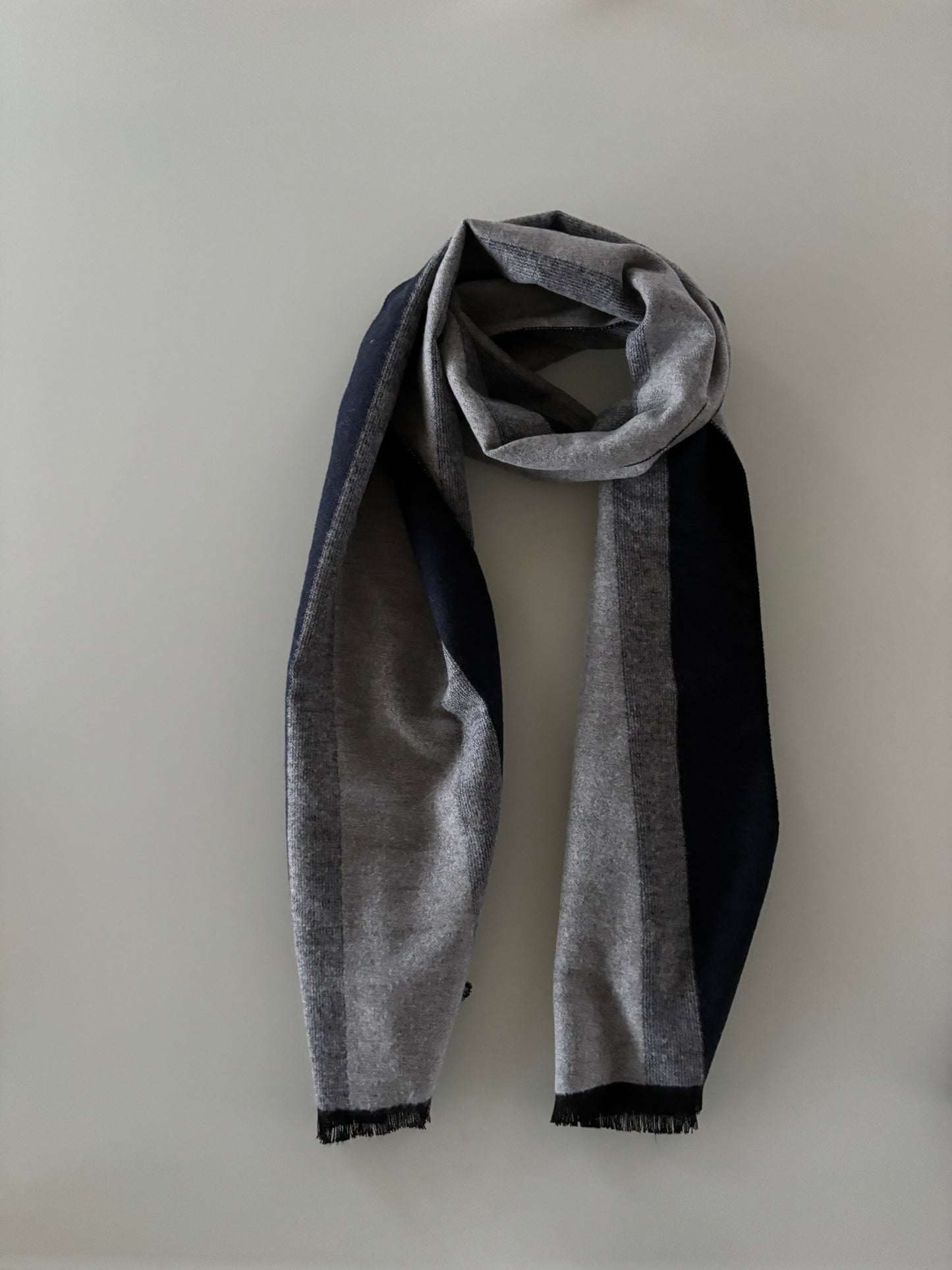 Sjaal heren : gestreept - blauw/grijs