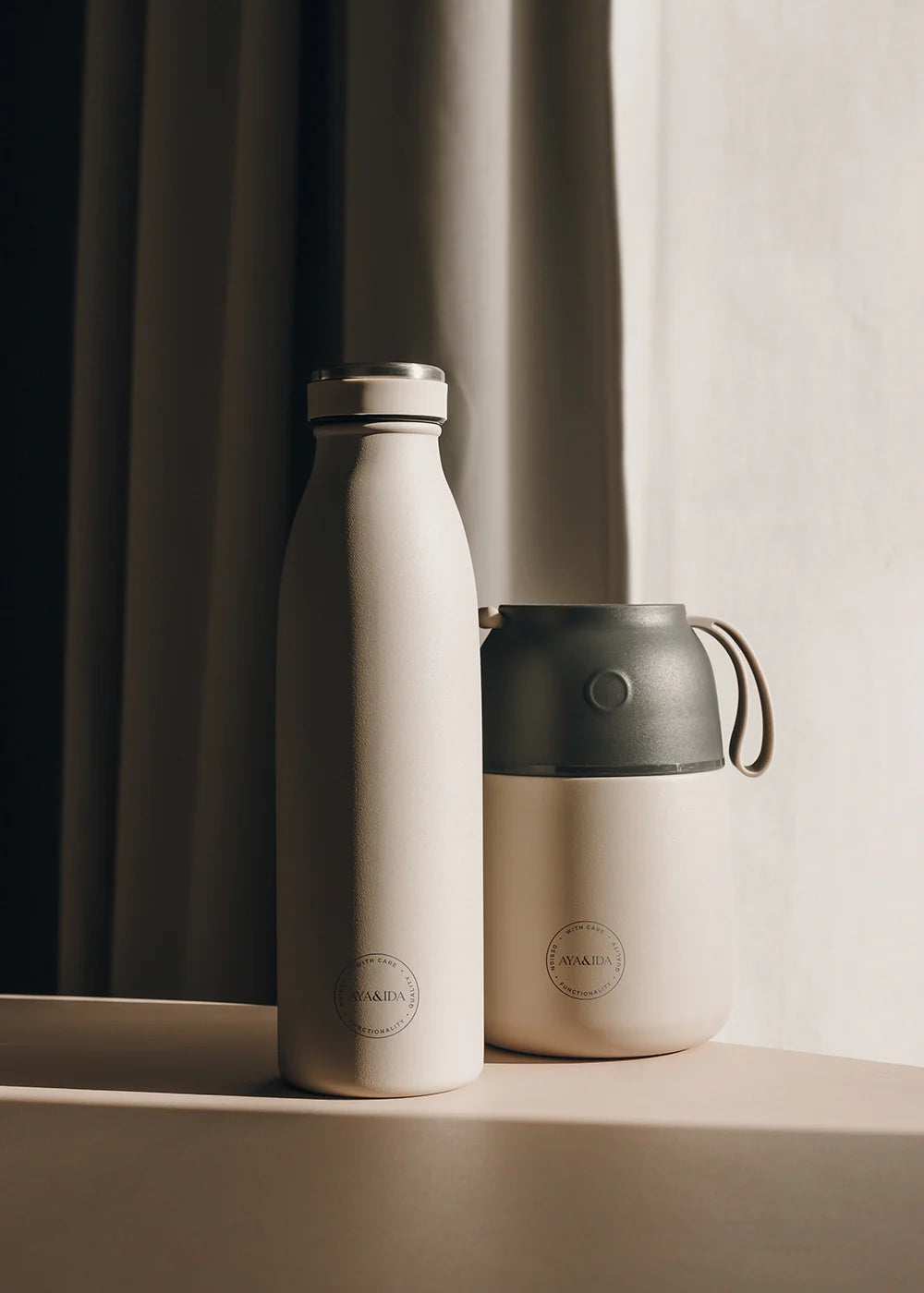 Aya&Ida : drinking bottle 500 ml - creme