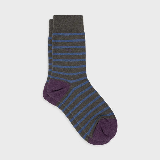 Billybelt : sokken gestreept - kaki/blauw
