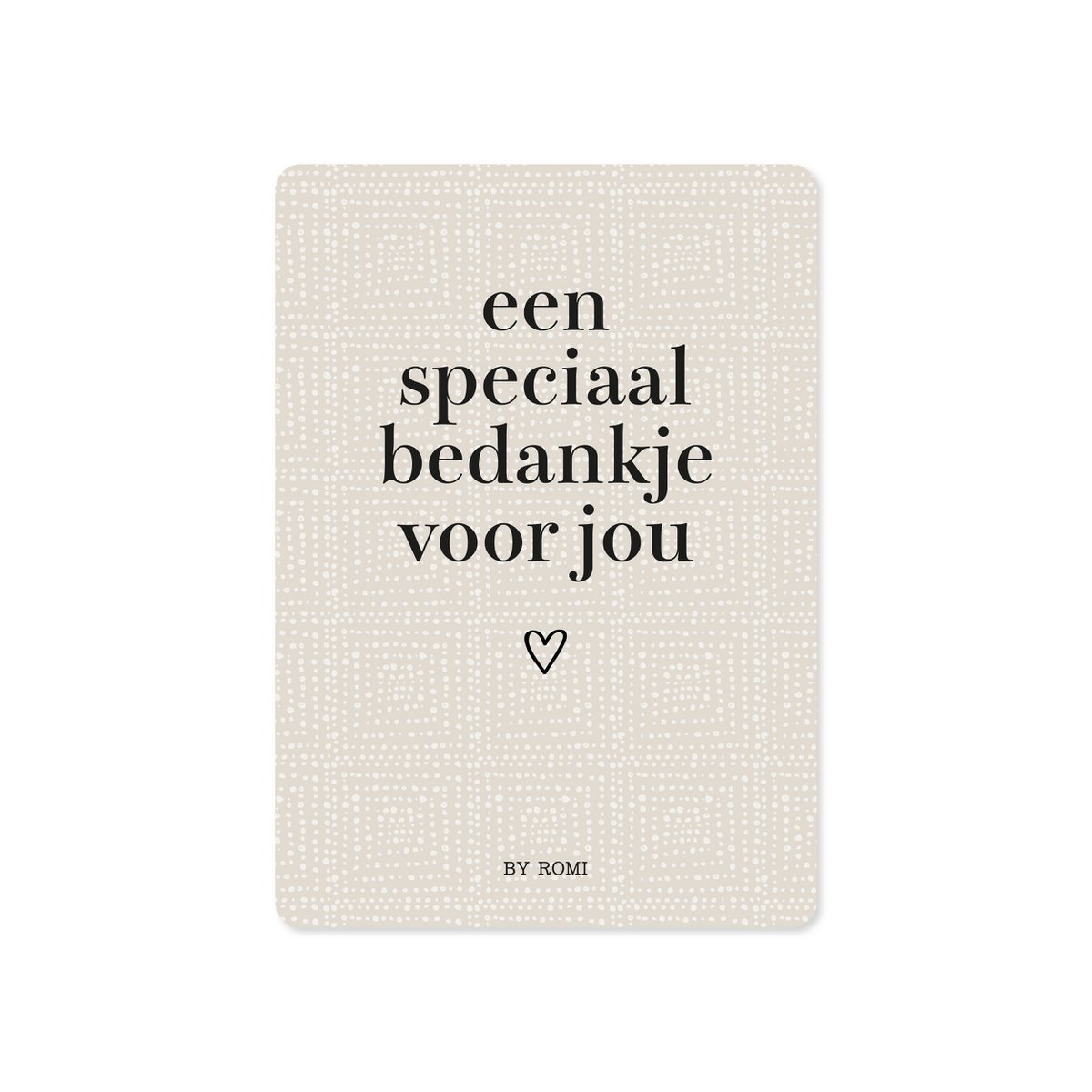 By romy : een speciaal bedankje