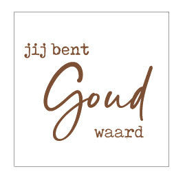 Mailboxcards : snoepdoosjes - jij bent goud waard