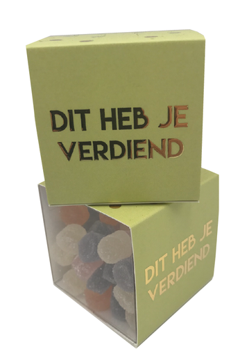 Mailboxcards : snoepdoosje - dit heb je verdiend