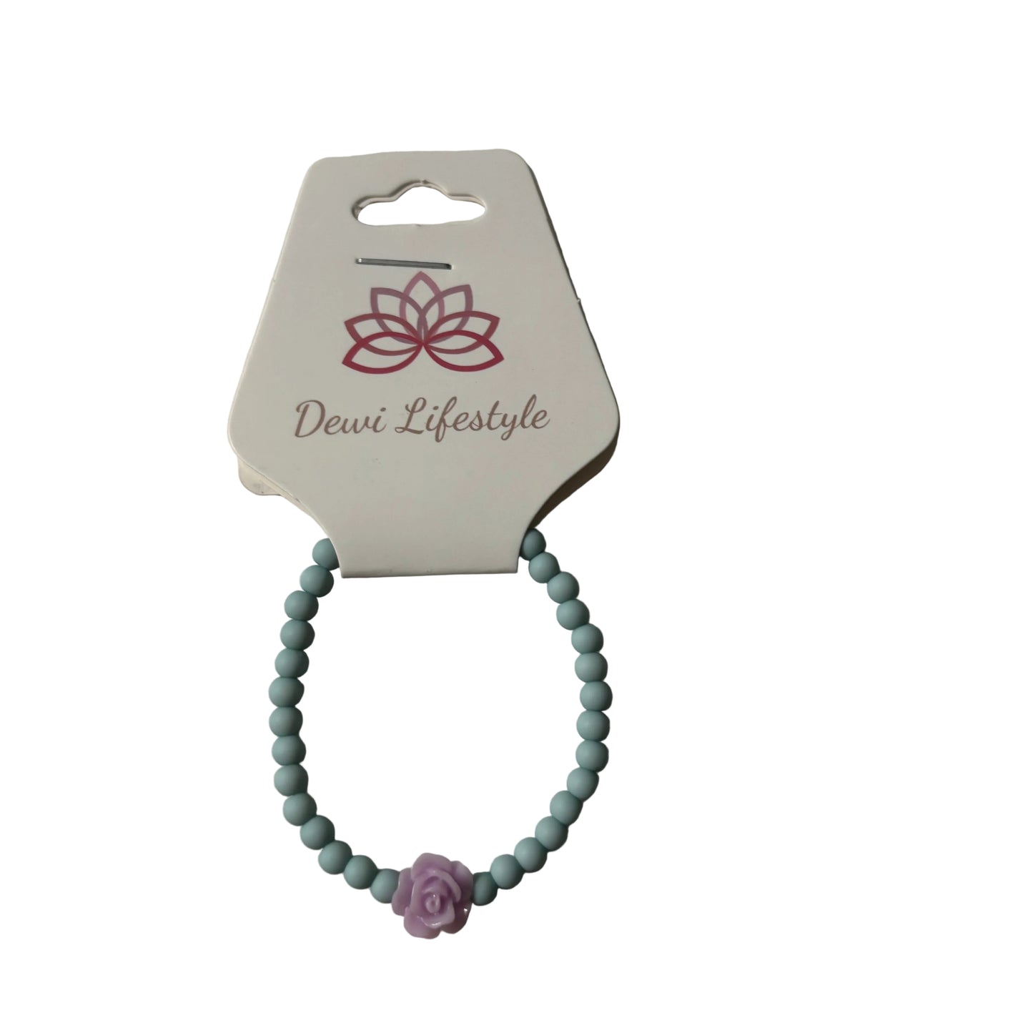 Dewi lifestyle : armband kids mint - lila roosje