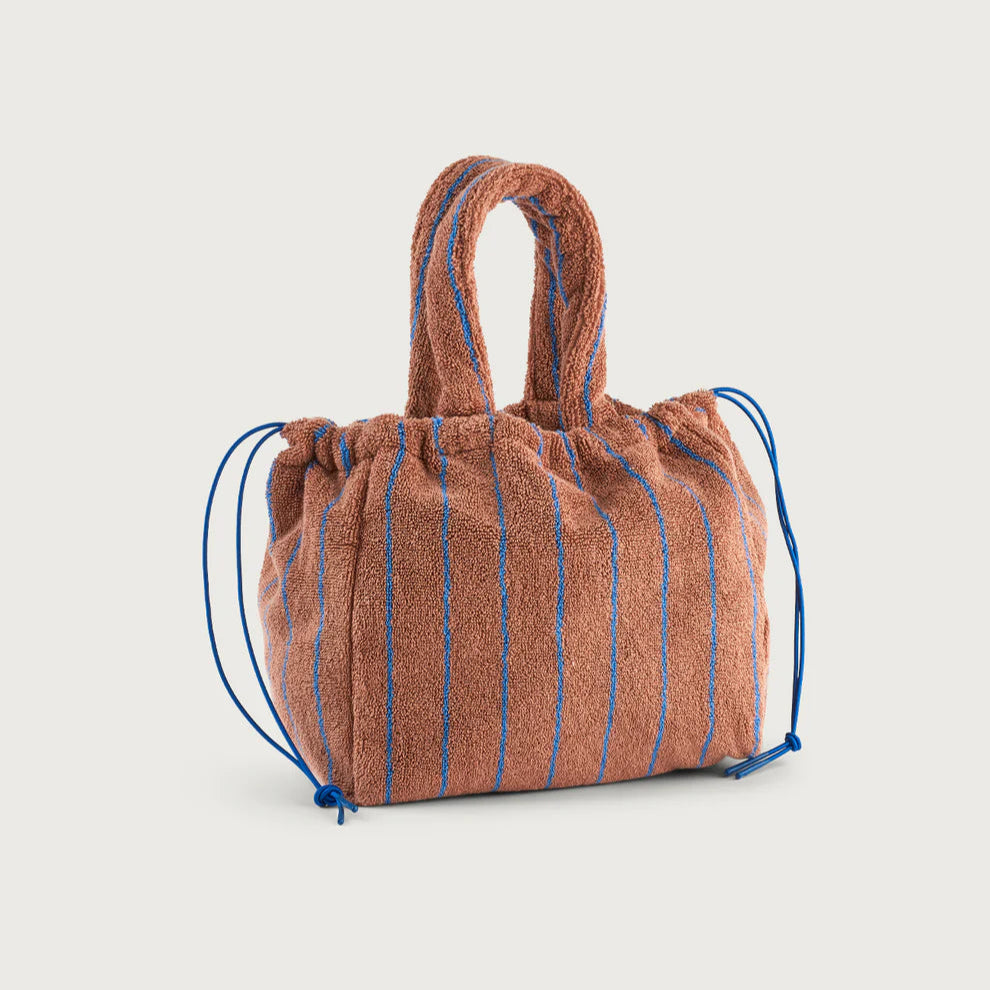 Bongusta : handbag small - camel & ultramarine