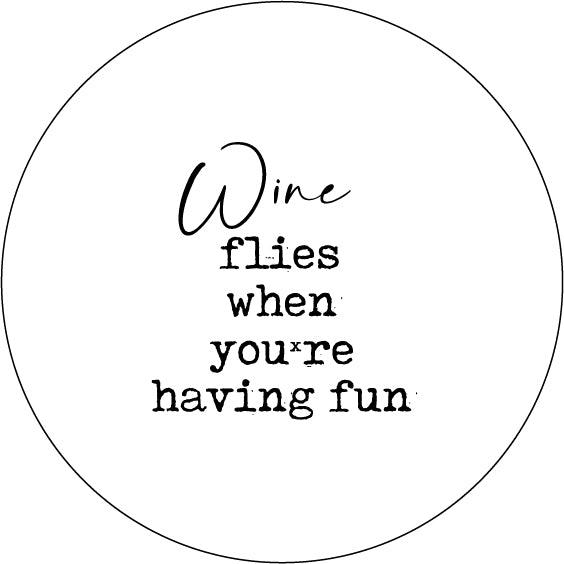 mailboxcards : bierviltjes - wine flies when you're having fun