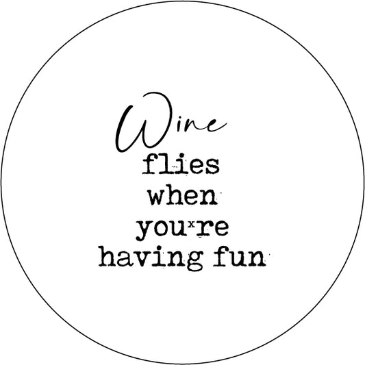 mailboxcards : bierviltjes - wine flies when you're having fun