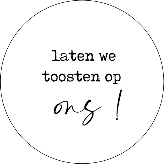 Mailboxcards : bierviltjes - laten we toosten op ons.