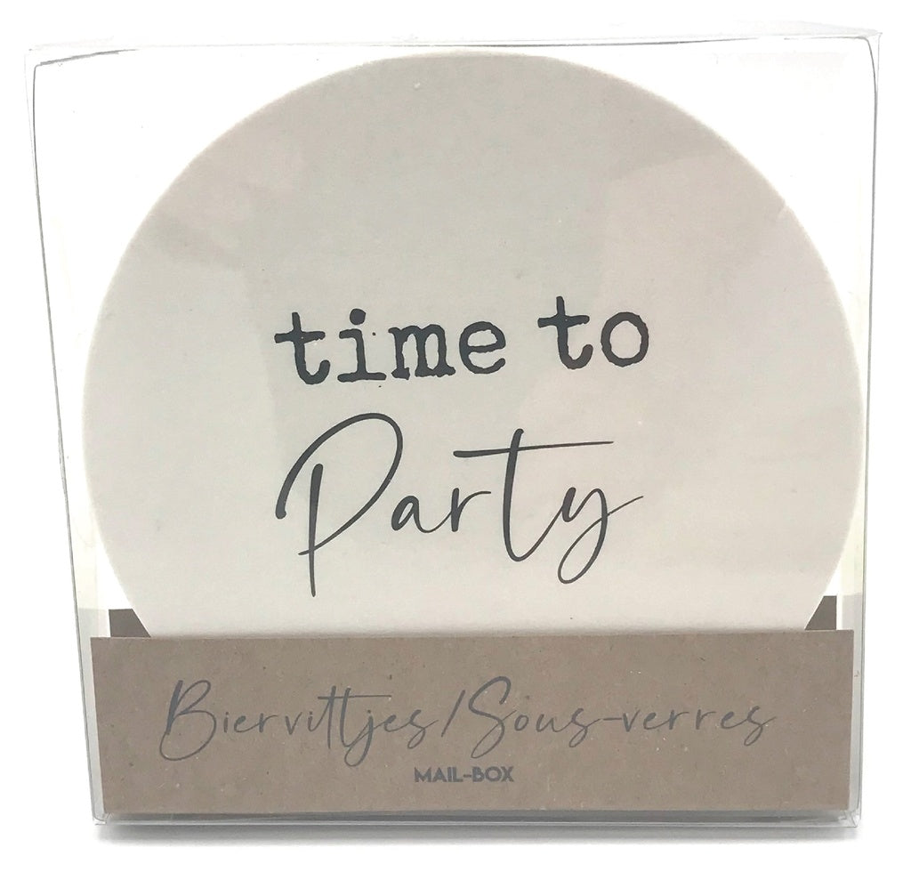 Mailboxcards : bierviltjes - time to party