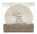 Mailboxcards : bierviltjes - wine flies when you're having fun