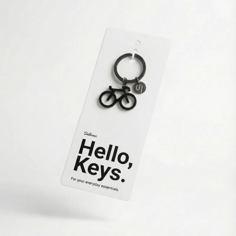 Sailbrace : black bike keychain