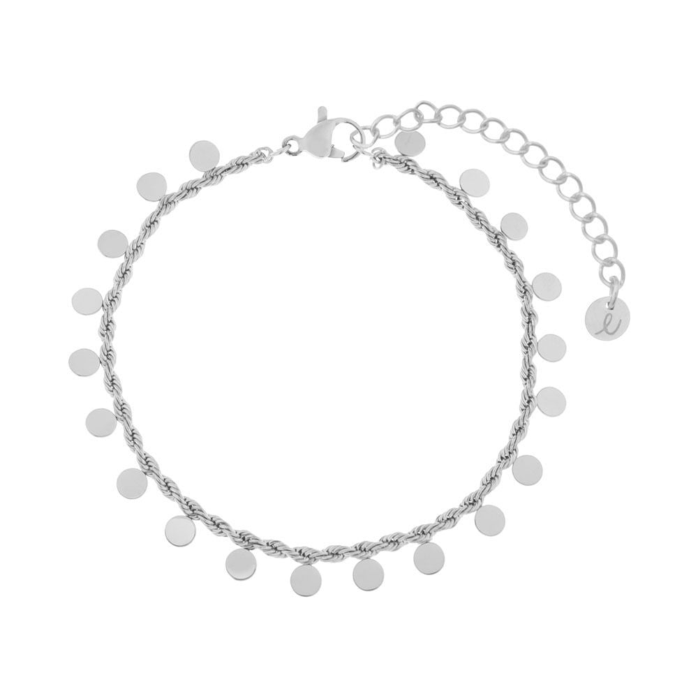 Essentialistics : armband kleine muntjes - zilver