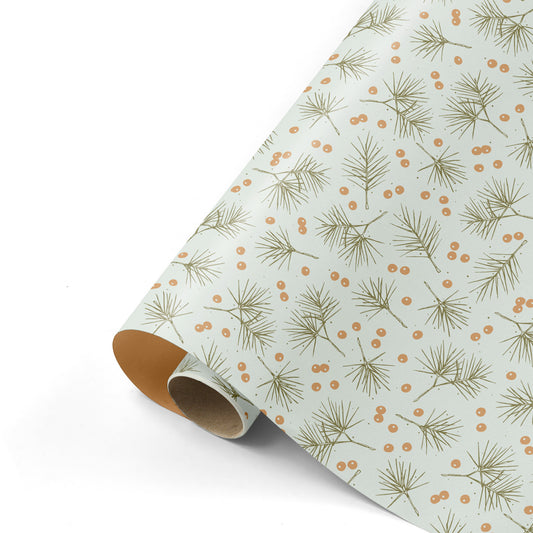 Collectiv warehouse : cadeaupapier kerst - groen tak