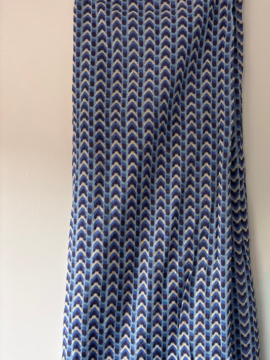 Zomersjaal : blauwe print