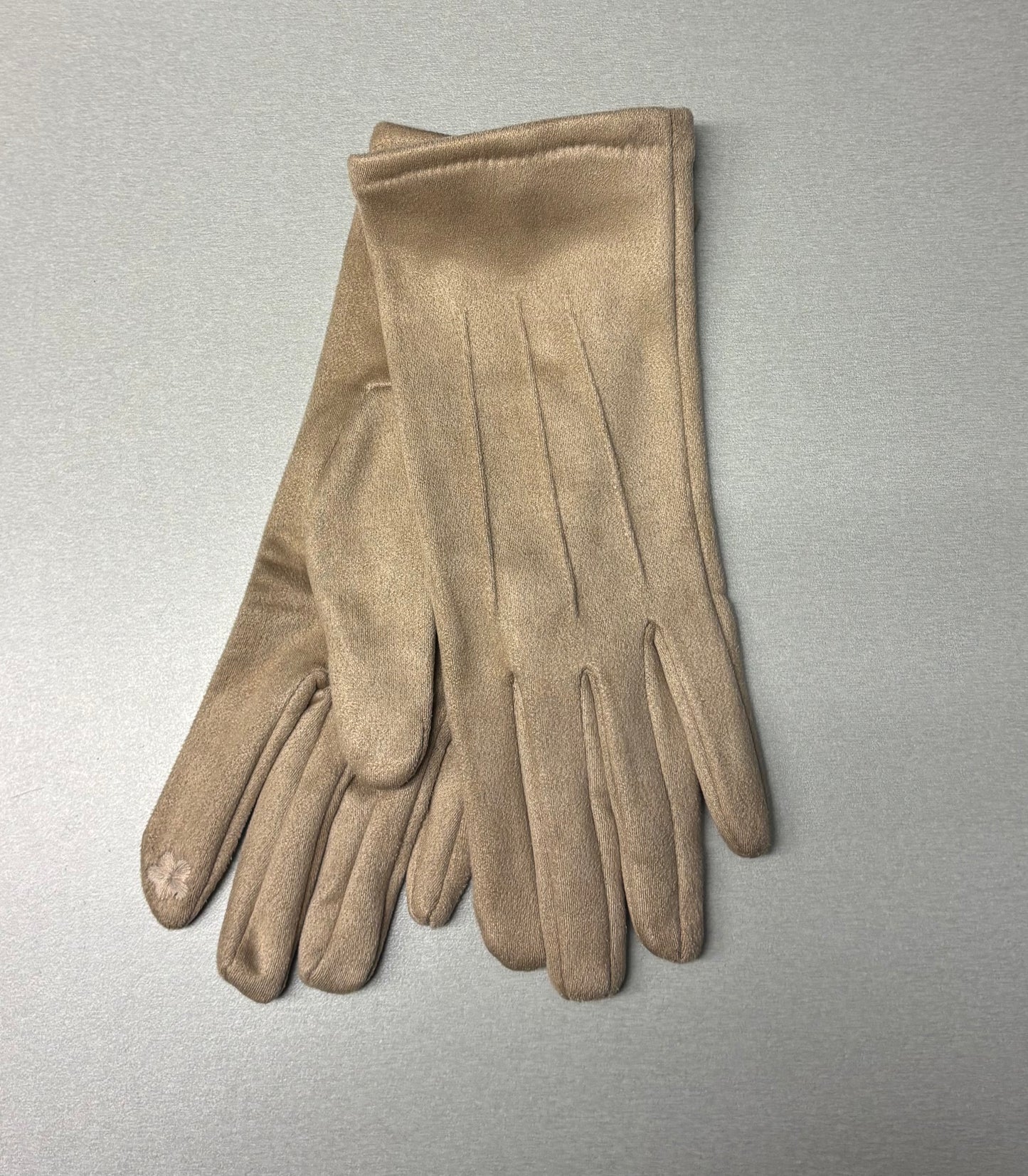 Dames handschoenen : daim  - beige