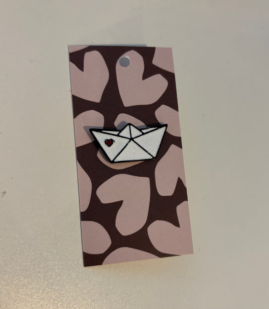 Pin : papieren bootje