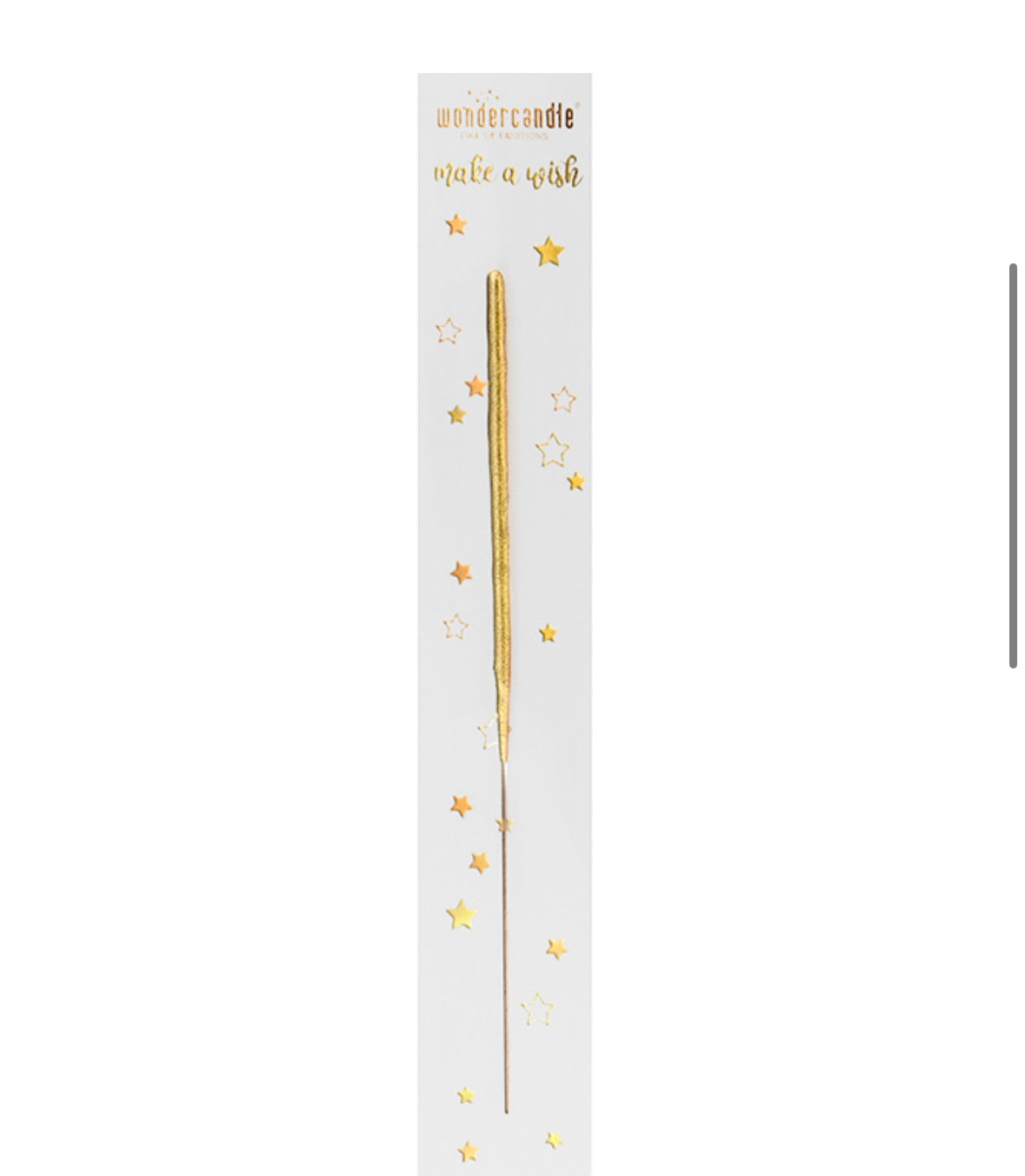 Wondercandle : vuurwerkstok - goud