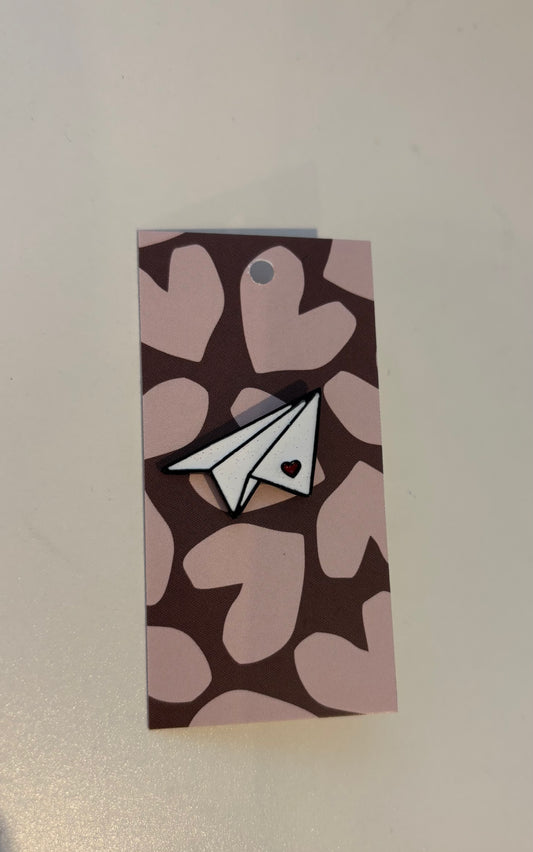 Pin : papieren vliegtuigje