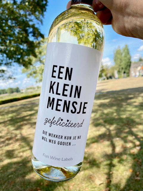 Fun wine labels : wijnetiket - een klein mensje