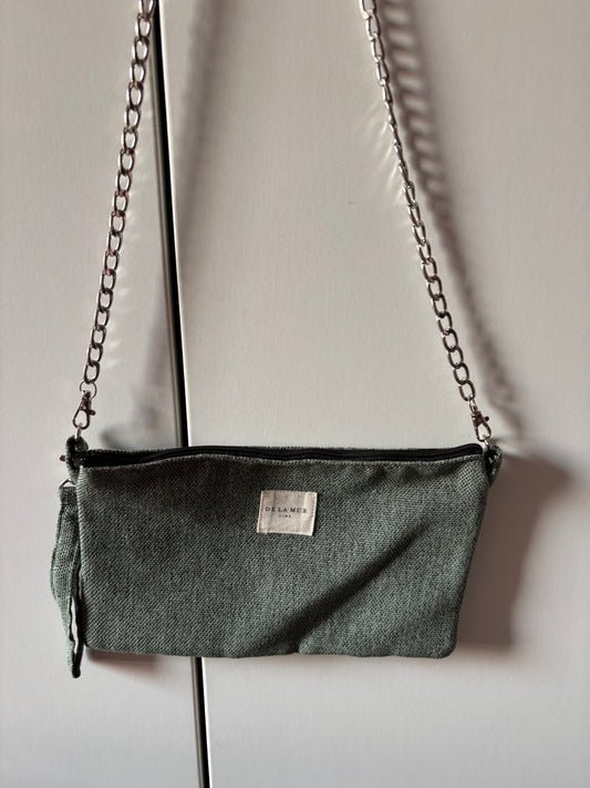 De la mur line : linnen schoudertas/clutch