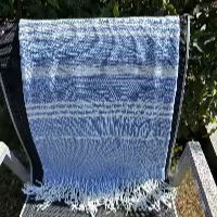 Hamamdoek : gestreept - blauw