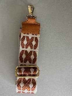 Riem handtas : brede riem - camel/beige