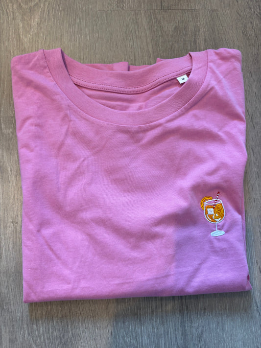 Just un t-shirt : apérol - roze (dames model)