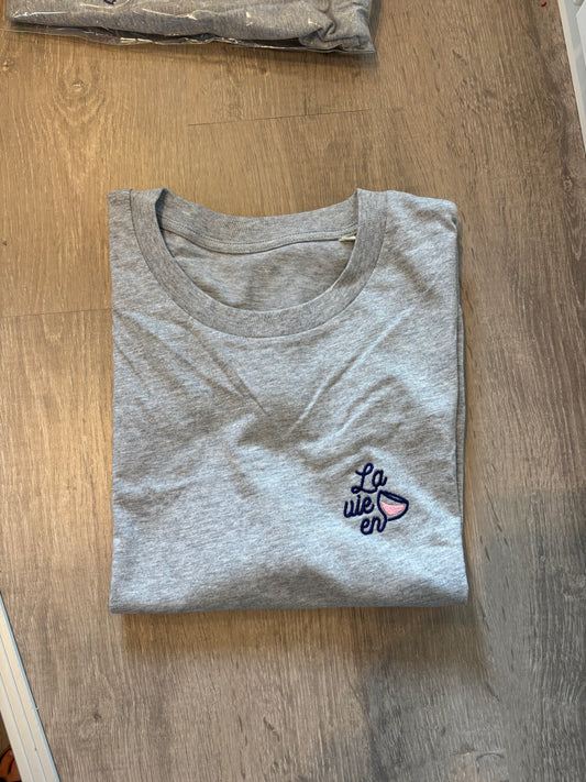 Juste un t-shirt - la vie en rose - grijs