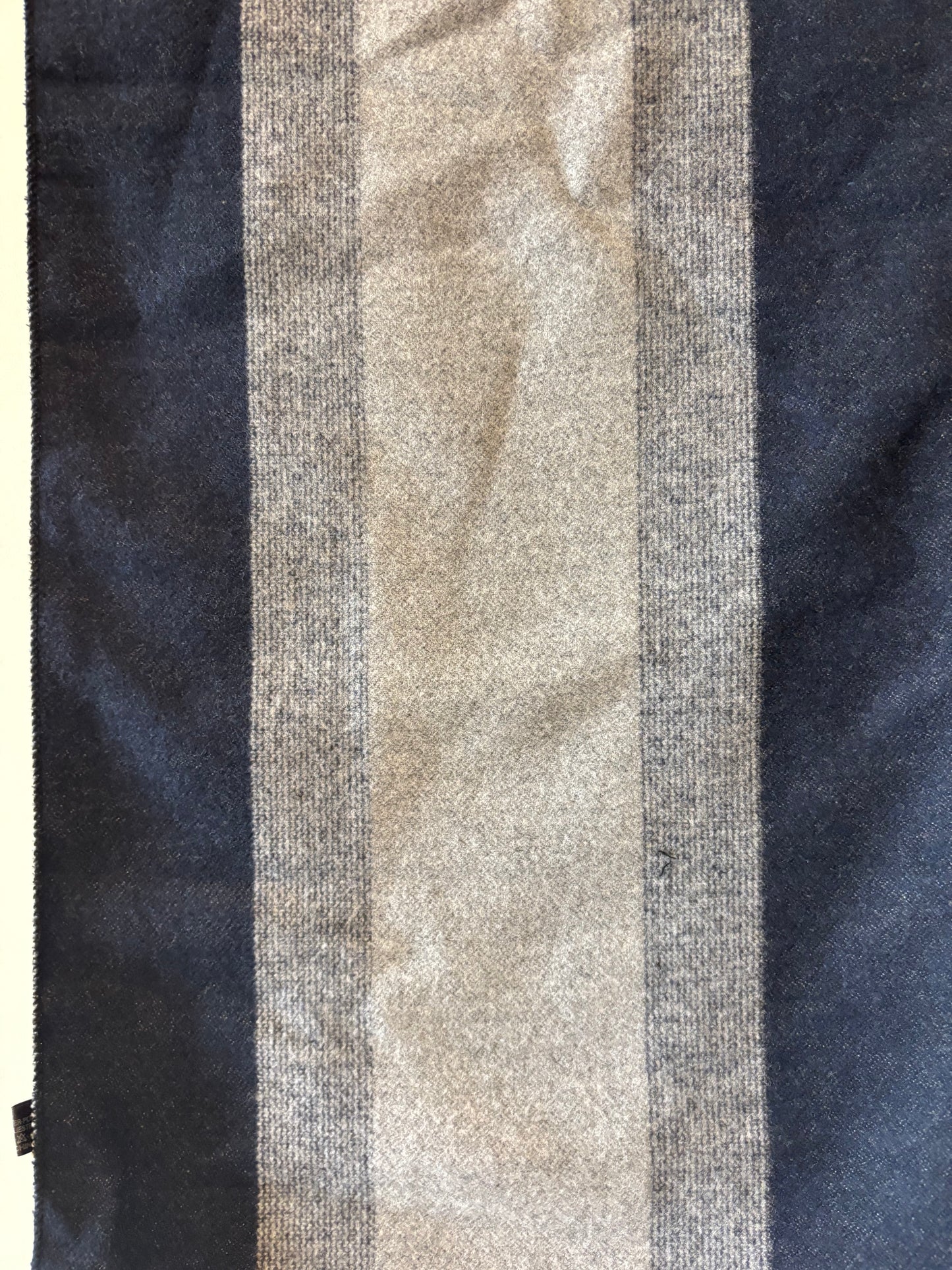 Sjaal heren : gestreept - blauw/grijs