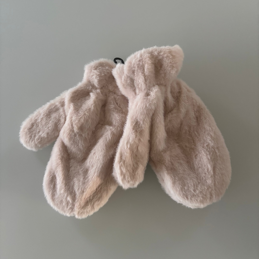 Dames wanten : teddy - licht beige