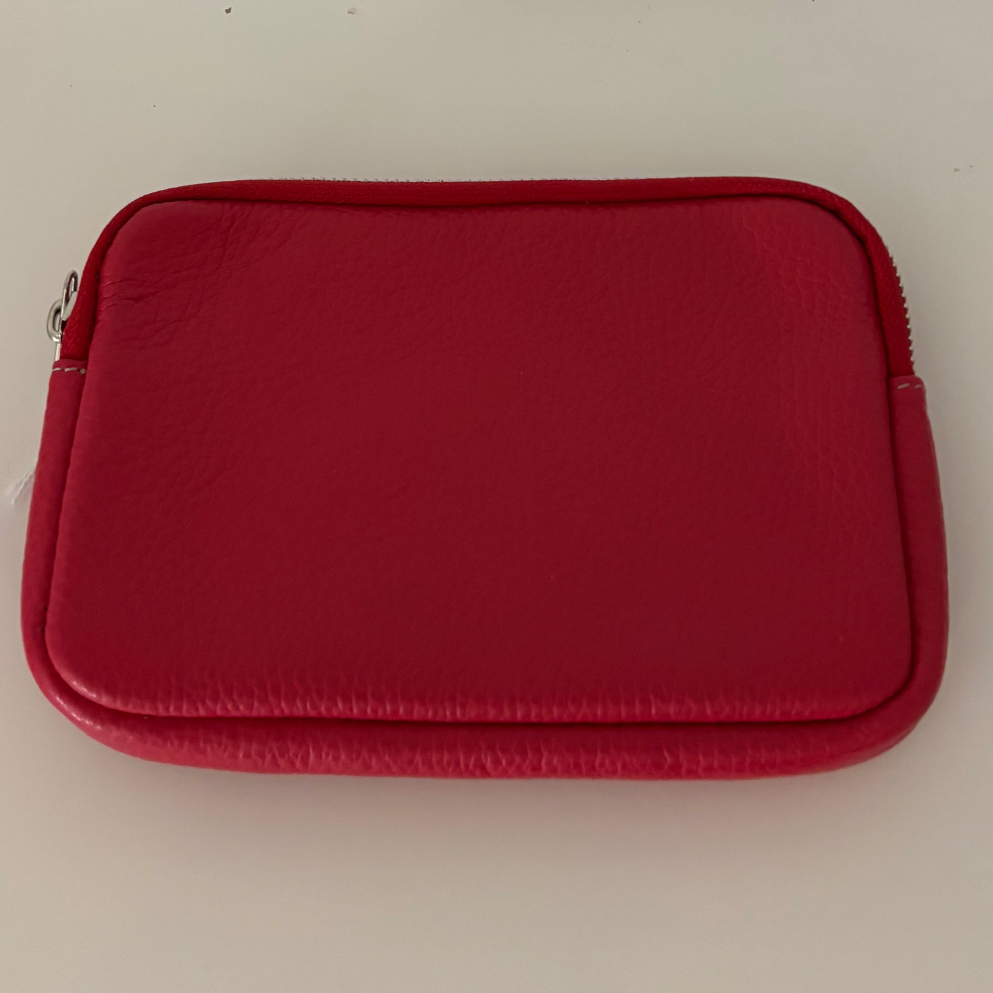 Lederen make-up tasje : rood