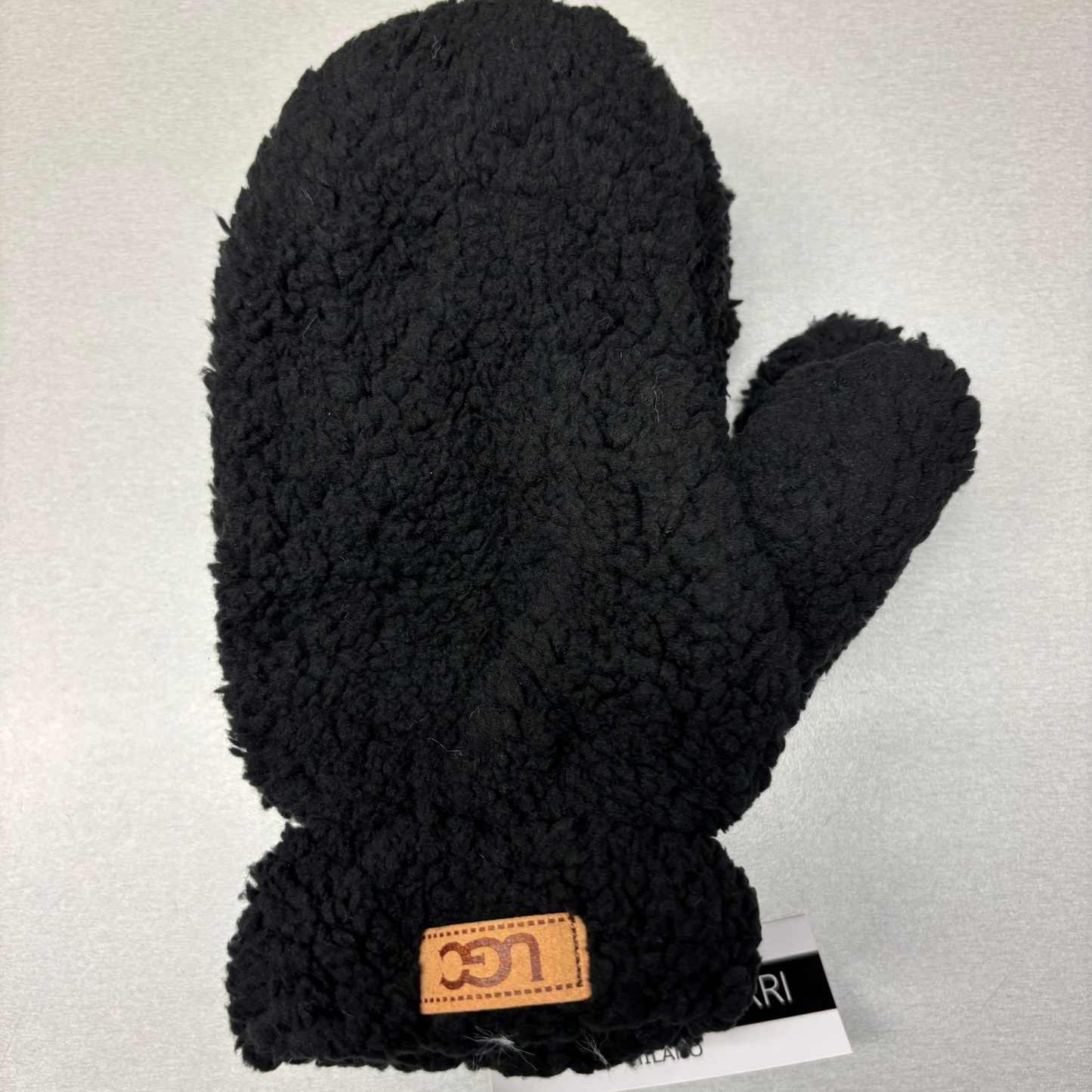 Wanten : teddy - zwart