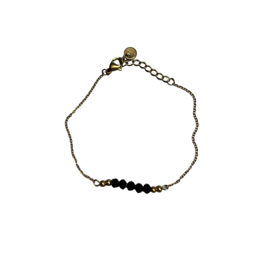 Reed : armband zwarte parels