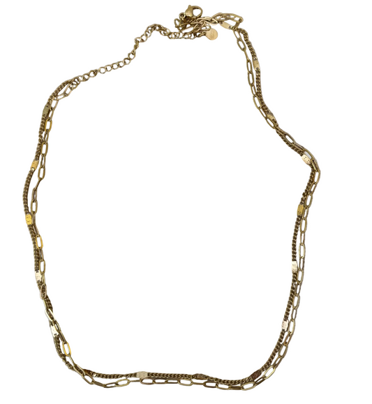 Access : dubbele halsketting - goud