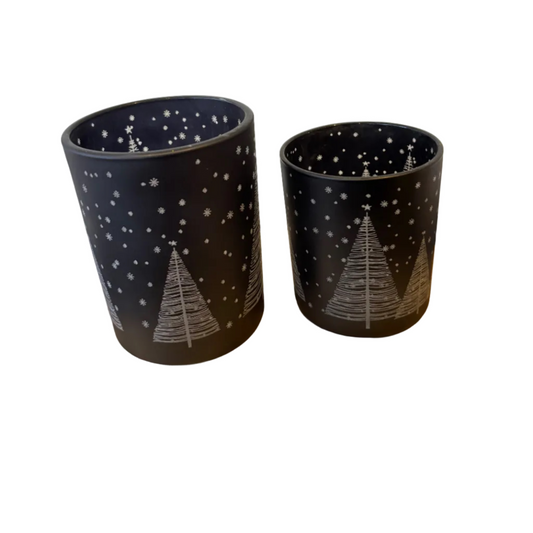 Theelichthouder zwart