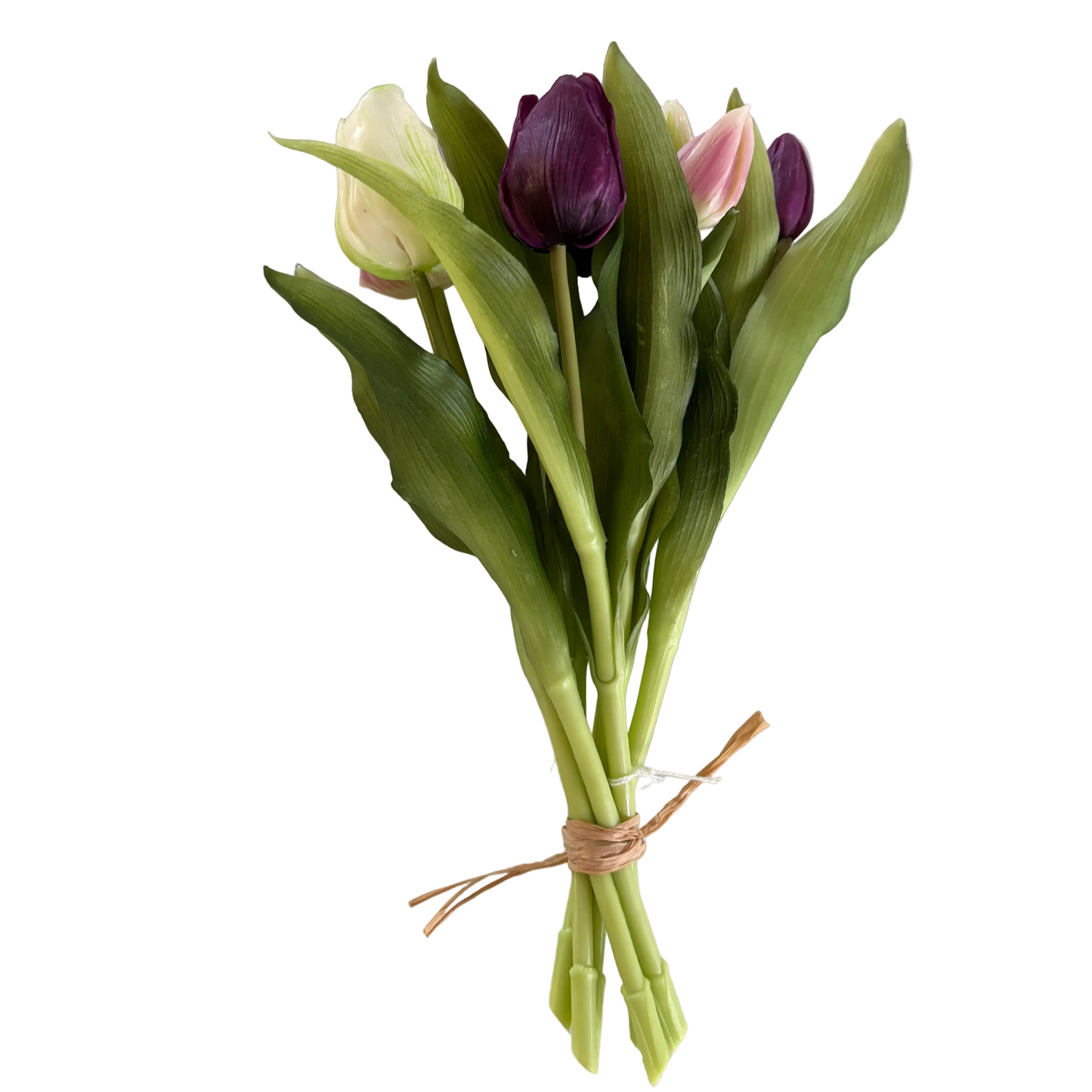 Kunstbloem : tulpenbundel - mix paars