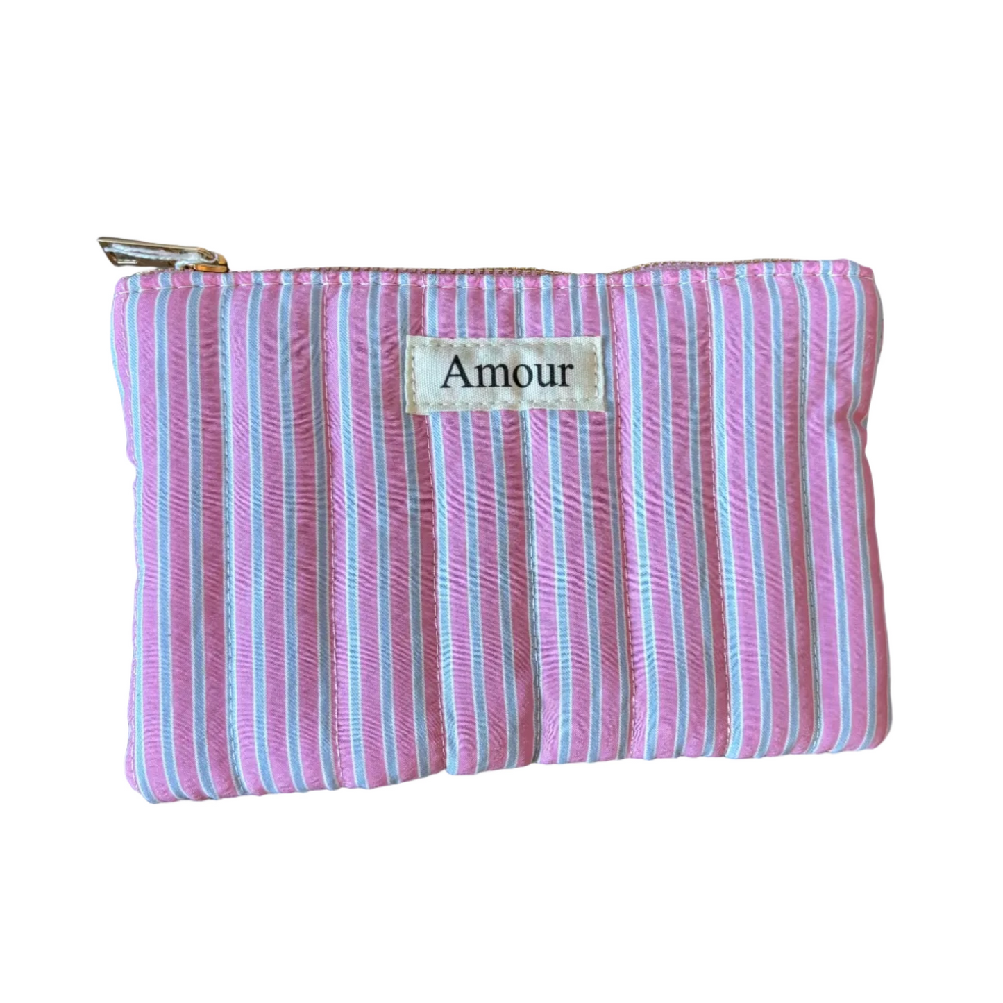 Make-up tasje : amour - pink/blue