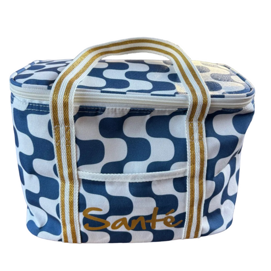 Koeltas : santé : gestreept wit/blauw