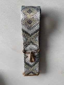 Riem voor handtas - grijs/zilver