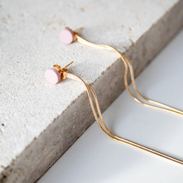 Preus : oorbelen Li gold - pink