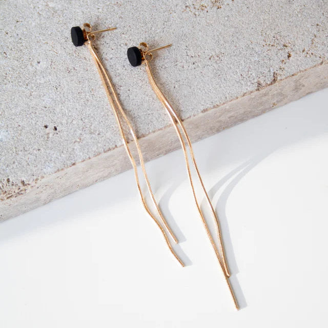 Preus: oorbellen - li gold black