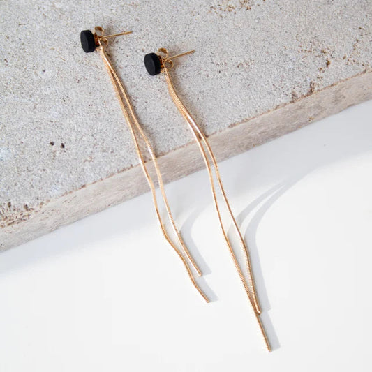 Preus: oorbellen - li gold black