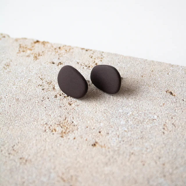 Preus : oorbellen sto - zwart